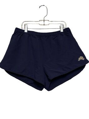 Tracksmith Navy Blue Wool Blend Sport Shorts Size Small Zip Pockets Running